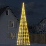 vidaXL Osvetljena novoletna jelka na drogu 3000 LED toplo bela 800 cm | Shoptok.si