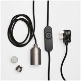 Tala Črna/v sijajno srebrni barvi viseča svetilka ø 4 cm Plug & Play – | Shoptok.si