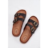 EVENTO Women's Flip Flops On Cork Platform With Buckles Black Vesina | shoptok.hr