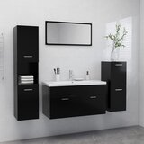  Set kupaonskog namještaja od iverice crni | shoptok.hr