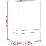  Vanjska zidna svjetiljka srebrna od nehrđajućeg čelika 9.5 x 7.5 x 15 cm | shoptok.hr