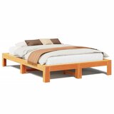Maison Chic Posteljni okvir - Dvoposteljna postelja - Zakonska postelja brez vzmetnice vošč. rjav 150x200 cm borovina-J13142, (21771597) | Shoptok.si