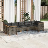 vidaXL 7-dijelni set vrtnih sofa sivi od poliratana | shoptok.hr