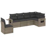 Maison Chic Seti vrtnega pohištva - Vrtna garnitura - Vrtni pohištvo set 6-delna z blazinami siv poli ratan, (21807011) | Shoptok.si