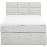 CARRYHOME POSTELJA BOXSPRING 140 cm x 200 cm , tekstil sivobela | Shoptok.si