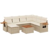  8-dijelni set vrtnih sofa od poliratana s jastucima bež | shoptok.hr