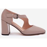 VINCEZA Leather Heels With Buckle | Shoptok.si