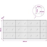  Gabion s žicom debljine 5 mm i mrežom 10x10 cm 350x20x150 cm | shoptok.hr