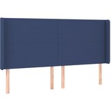 Maison Chic Vzglavna omarica - Nočna omarica - Posteljna omarica z ušesi modro 183x16x118/128 cm blago, (21709912) | Shoptok.si