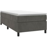  Okvir za krevet s oprugom tamnosivi 100x200 cm baršunasti | shoptok.hr