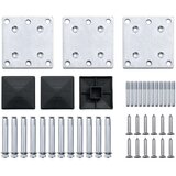 3 Stupovi za ogradu kom tamnosivi 185 cm aluminijski | shoptok.hr