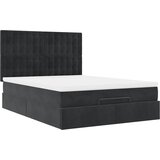 Otomanski krevet s madracima crni 140x190cm baršunasti | shoptok.hr