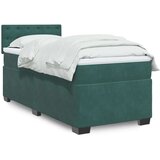 Box spring krevet s madracem tamnozeleni 90x190 cm baršunasti | shoptok.hr