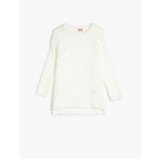 Koton Girl Ecru Basic Crew Neck Long Sleeve Knitwear Sweater | Shoptok.si