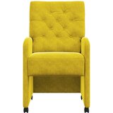  Blagovačke stolice s kotačima 2 pcs Žuta 58 x 67 x 97 cm Baršun | shoptok.hr