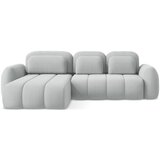 Makamii Svijetlo siva sklopiva/s prostorom za odlaganje kutna garnitura od bouclé tkanine (s lijevim kutom/s ležaljkom) Pele – | shoptok.hr