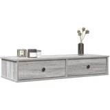 vidaXL Stenska polica s predali siva sonoma 100x37,5x19 cm inž. les | Shoptok.si