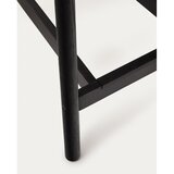 Kave Home Crna/u prirodnoj boji barska stolica od punog hrasta (visine sjedala 65 cm) Yalia – | shoptok.hr