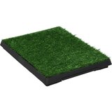  Toalet za ljubimce s pladnjem i travom zeleni 63 x 50 x 7 cm | shoptok.hr