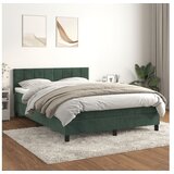 vidaXL Box spring postelja z vzmetnico temno zelen 140x190 c Cene