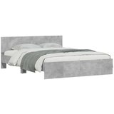 vidaXL Posteljni okvir z vzglavjem betonsko siv 140x200 cm | Shoptok.si