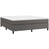  Box spring posteljni okvir siv 160x200 cm umetno usnje, (20684349) | Shoptok.si