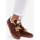 Boto Women's Sneakers on Platform with Warm Fur Brown Solvia | Shoptok.si
