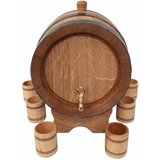  Hrastova bačva 5L + 6 čaša | shoptok.hr