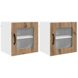 vidaXL zidni kuhinjski ormarić 2 pcs umjetnički hrast 40 x 31 x 40 cm | shoptok.hr