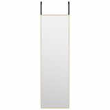 Maison Chic Ogledalo - Zrcalo - Kozmetično ogledalo za vrata zlato 30x100 cm steklo in aluminij, (21698005) | Shoptok.si