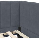  Kutni okvir kreveta Tamno siva 80 cm x 200 cm Baršun | shoptok.hr