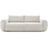 Bobochic Paris Krem sklopiva sofa od samta 257 cm Lucien –