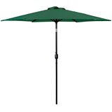Multi Garden veliki vrtni suncobran s nagibom i ručicom, 6 rebara, zeleni, 270 cm | shoptok.hr