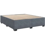  Krevet s oprugama i madracem tamnosivi 200x200 cm baršunasti | shoptok.hr
