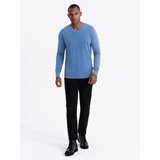 Ombre Men's wash sweater with v-neck - blue | shoptok.hr