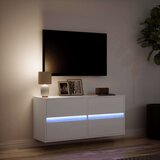  Zidni TV ormarić s LED svjetlima bijeli 100x31x45 cm | shoptok.hr