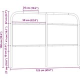  Uzglavlje smeđa boja hrasta 120 cm čelik i konstruirano drvo | shoptok.hr