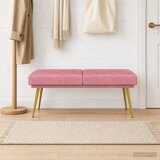  Klupa s dvostrukim slojem Ružičasta 120 x 45 x 46 cm Baršun | Eponuda.com