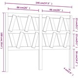  Uzglavlje za krevet sivo 146 x 4 x 100 cm od masivne borovine | shoptok.hr