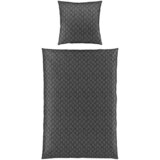 Dieter Knoll OBOJESTRANSKA POSTELJNINA SNAKO 140/200 cm saten antracit, srebrne barve | Shoptok.si