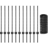  Sivi set vrtne ograde Set od 2 Siva Metal 25 x 0.8 m Izdržljivo | shoptok.hr