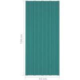 Krovni panel 12 pcs Zelena 100 x 45 cm Pocinčani čelik | shoptok.hr