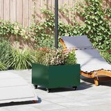 vidaXL Baza s saksijom za suncobran Zelena 45 x 45 x 45 cm Čelik Cijene