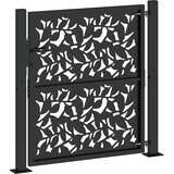  Vrtna vrata crna 100x100 cm dizajn s čeličnim krilom | shoptok.hr