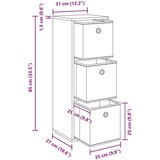  Strani šal s predalom Dimljeni oreh 30,5 x 27 x 84,5 cm, (5000233868) | Shoptok.si