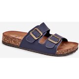 EVENTO Women's cork platform sandals with buckles navy Vesina | shoptok.hr