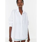 Trendyol ženska košulja TWOSS22GO0669, ecru | Eponuda.com