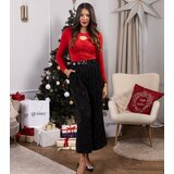 Gemre Black loose pants decorated with rhinestones Hira | Shoptok.si