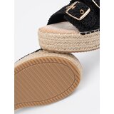 SEASTAR Black braided slippers on a platform with buckles | Shoptok.si
