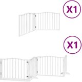 vidaXL Vrata za pse s vratašcima 6 panela sklopiva 480 cm drvo topole | shoptok.hr